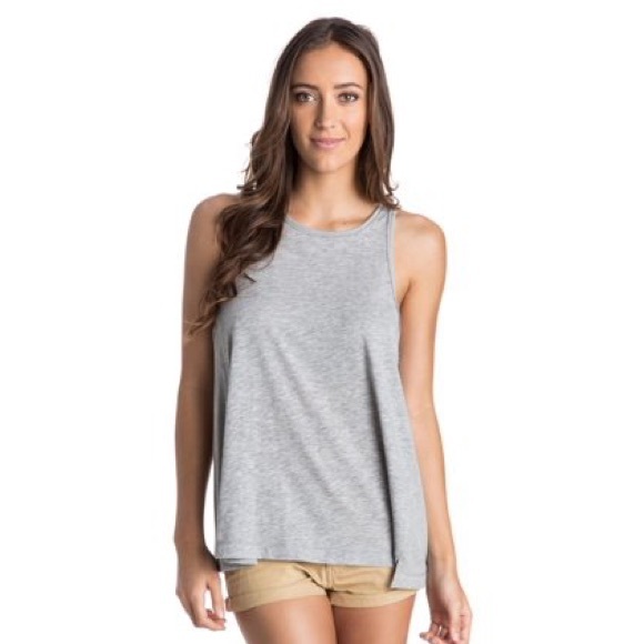 💙3/$30 ROXY heritage racerback high neck tank top - Picture 1 of 5